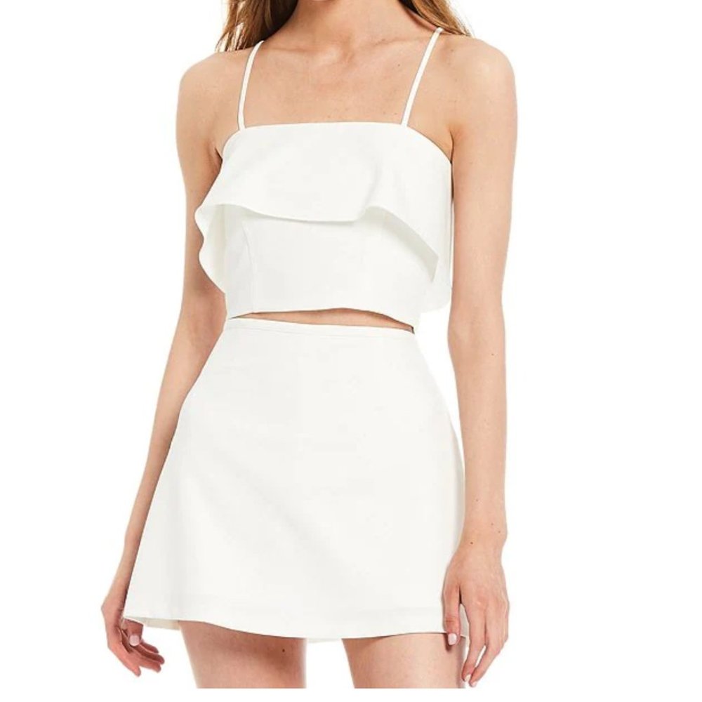 Gianni Bini Beri Crepe Coordinating A-Line Mini Skort